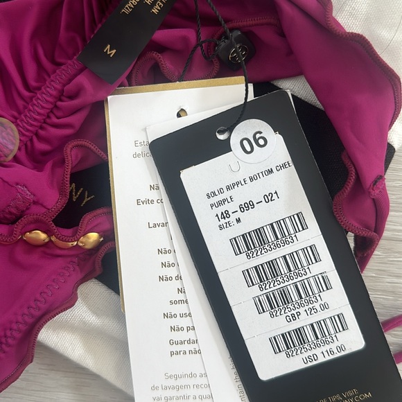 Ripple Tie Side Cheeky Bottom color Plum size M & Ripple TriangleTop Plum size S - Picture 5 of 7